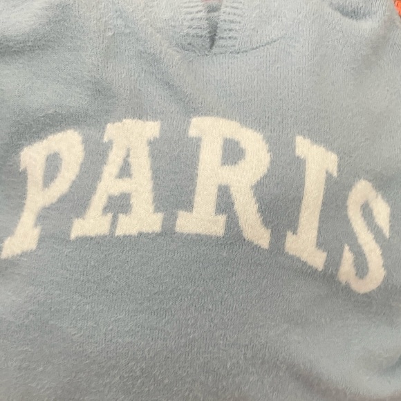 NWT Nikka K Blue Sweater Hoodie with 'PARIS' Text Plus Size 3X - Picture 4 of 13